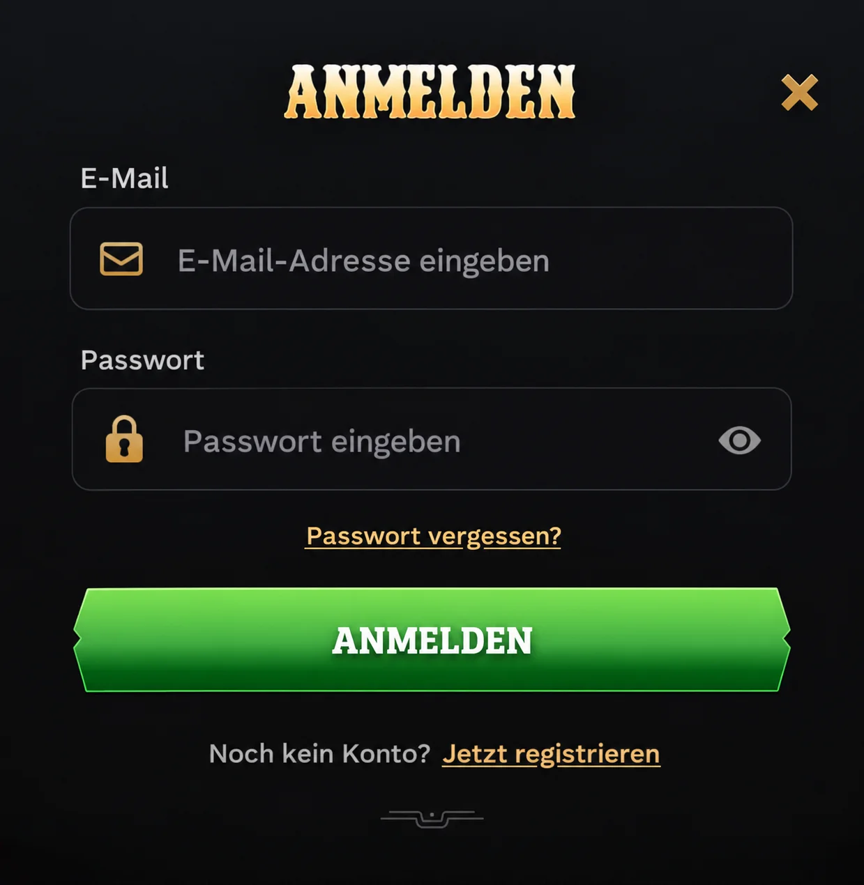 Casino Registrierung & Konto-Login